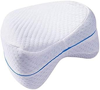 Delavala Contour Legacy Leg Pillow for Back, Hip, Legs & Knee Support Wedge White