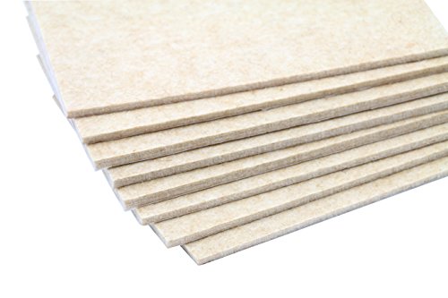 COOBL 24 Pack 6" X 8-1/3" X 1/5" Thick Heavy Duty Felt Sheets Furniture Pads for Hardwoods, Floors, Furniture,Tabletops, Shelves, Desks,and Countertops