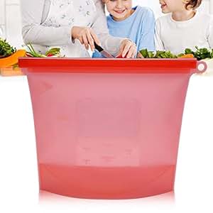 Neufday 1000ml Sello reutilizable Silicona Contenedor de ...