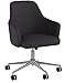 Amazon Basics Classic, Adjustable, Swivel Office Desk Chair with Casters and Twill Fabric, Charcoal