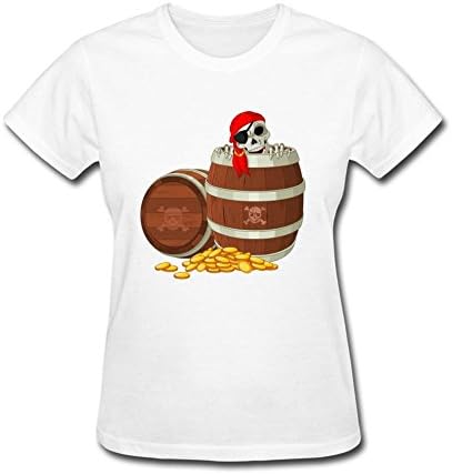 Nicesne Pirate Skeleton Gets Out Of The Barrel T Shirt For Women