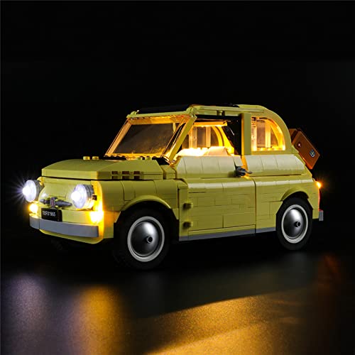GEAMENT LED Light Kit Compatible with LEGO Fiat 500 Model car (10271)- for Creator Expert 77942 Model (Building Set Not Included)