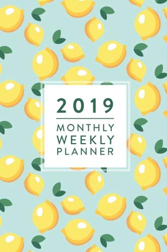 2019 | Monthly Weekly Planner: Blue Lemons, January 2019 - December 2019, 6
