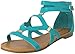 Breckelles Women's Ruby-61 Strappy Synthetic Flats Gladiator Back Zipper Sandals