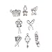 BNQL 16pcs Hairstylist Charm Collection for DIY Jewelry Making (Hairstylist)