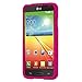 LG Optimus L70 (Metro PCS) Slim Light Hybrid Snap On Non-Slip Matte Hard Case Protex Rubberized Rubber Coating Protective Case - Rose Pink - Retail Packaging