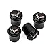 HEM HIGH-END MOTORSPORTS Black Valve Stem Caps for Chevrolet Corvette C7, Flags Logo