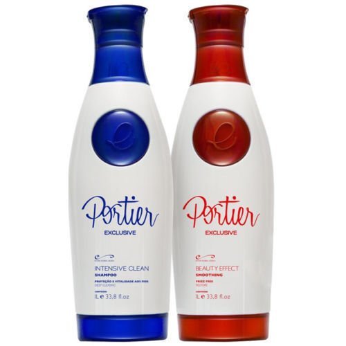 Portier Exclusive Kit 2 X 1 Liter Keratin Brasilian Progressive brush smoothing