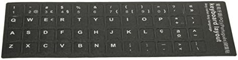 Portuguese Language Notebook Keyboard Cover Sticker Layout Black For PC Mac