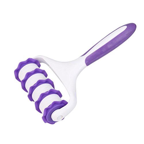 New Design!!Pop Sales!!Molyveva Fondant Strip Ribbon Cutter Sugarcraft Tool Cake Rolling Pin Embosser Roller Set