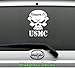D1044 LARGE USMC SEMPER FI SKULL MARINE CORP Ak47 M16 M4 Decal Sticker for Car Truck SUV Van Window Wall Laptop Salt