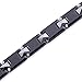 Urban Jewelry Amazing Tungsten and Ceramic Men's Link Bracelet (Black, Silver) 8.66 inch Long, 0.35 Inch Wide