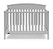 Graco Everly 5-in-1 Upholstered Convertible Crib with Reversible Headboard Pebble Gray/Gray Easily Converts to Toddler Bed Day Bed or Full Bed Adjustable Height Mattress (Mattress Not Included)