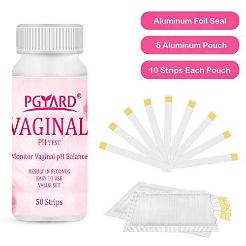 PGYARD 50 Strips Vaginal Health pH Test Strips, Monitor Feminine