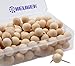 HENREK 130pcs Round Wood Decorative Push Pins, Wood Head and Steel Needle Point Thumb Tacks for Photos, Maps and Cork Boards