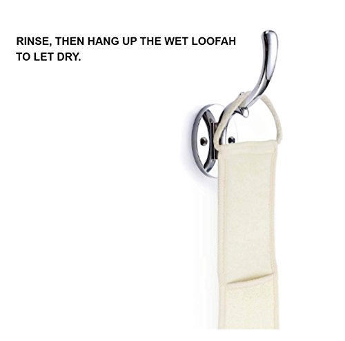 Exfoliating Loofah Back Scrubber for Shower(L) - Bath Loofah - Excellent Long Handled Loufa Sponge for Men and Women - Thumbnail 6