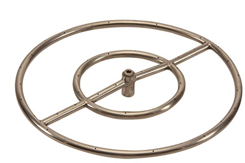Hearth Products Controls (HPC Round Stainless Steel Fire Pit Burner (FRS-18-NG), 18-Inch, Natural Gas
