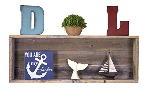 DAKODA LOVE - Rustic Shadow Box, Floating Shelf, USA Handmade Reclaimed Wood (Barnwood)