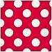 Red Polka Dot Paper Straws, 10ct