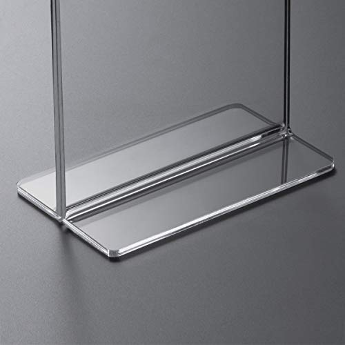 HIIMIEI Set of 6 Vertical Table Displays, Poster Holder, A5 (14.8 x 21 cm) Acrylic Transparent Table Easel, Menu Holder