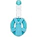 HELLOYEE Full Face Snorkel Mask for Adults Kids Panoramic View Snorkeling Mask Free Breathing Anti-Fog Anti-Leak Design with Detachable Camera Mount (Foldable Green, XS)