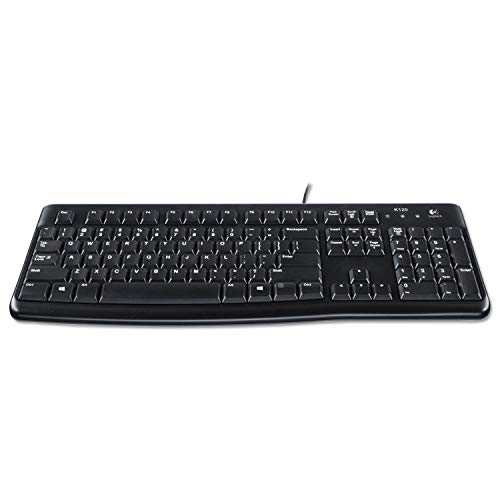 Logitech-K120-Clavier-USB-cbl-pour-entreprise-Disposition-amricaine
