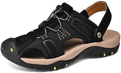 Scennek Sports Outdoor Sandals Summer Men's Beach Shoes Leather Casual Breathable Non-Slip Hiking Walking Athletic 5.5-11.5UK