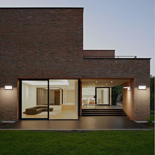 Klighten 24W LED Wall Light Outdoor Indoor IP65, Adjustable Wall Lights Modern Aluminium Wall Lamps for Entrance Terrace Gardens, 1500LM, White, Natural White 4000K | Waterproof IP65, swivel, material: aluminium, 1500 lumens, indoor/outdoor