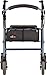 NOVA Medical Products Zoom Rollator Walker Blue 24 Inch (Pack of 1)