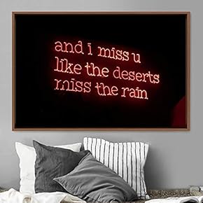 signwin Framed Canvas Wall Art Illuminated Words 3D...