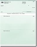 500 Printed Laser Computer Voucher Checks Compatible with Quickbooks - Green Diamond