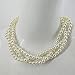 CIOOU Multi Strand Crystal Rhinestone Pearl Statement Necklace for Women Choker Bib Collar Beaded Necklace Costume Jewelry Set