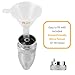 Posh Premium Silver Metal Snuff Bullet (Anodized Aluminum) w HumanFriendly Micro Funnel - Twist Nasal Sniffer