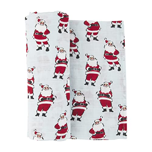 Mud Pie Vintage Christmas Santa Swaddle, Blue, 47" x 47"
