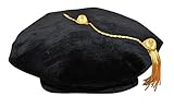 Newrara 8 Sides Graduation Doctoral Tam With Gold Bullion Tassel (8 Sides)