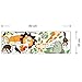 Botrong Jungle Animal Cartoon Cute Monkeys Big Trees Removable Wall Stickers Home Decor Decals For Children's Room Nursery