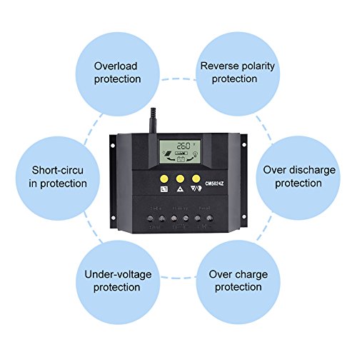 Sun YOBA Solar Charge Controller Solar Controller 50A 12V 24V CM5024Z - Thumbnail 3