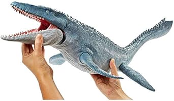 mosasaurus toy in water