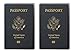 Set of 2 Heavy Duty Clear Vinyl Plastic Passport Cover Holder Travel MADE IN USA