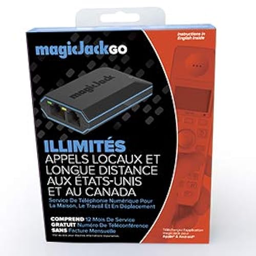 magicJackGO 2017 VOIP Phone Adapter Portable Home and On-The-Go