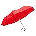 Totes Auto Open Auto Close Umbrella w/ Grey Handle (Red)