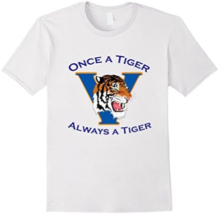 Mens Valencia High School Tigers Tee Shirt: "Once a Tiger, Always XL White