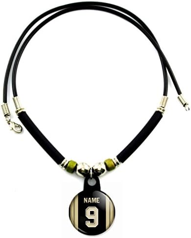 New Orleans Football Jersey Necklace Personalized with Your Name and Number