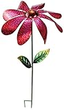 Sunset Vista Designs 92669 Large Daisy Spinner Stake, Metal, Pink