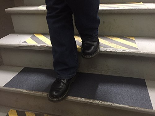 Anti Slip Traction Tape Black Roll Safety Non Skid Self Adhesive Silicon Carbide Sticky Grip Safe Grit 12" x 5', 10', 20', 30', 40', 50' (12" x 10', Without Tool)