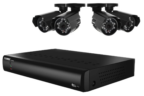 Lorex LH014501C4F Vantage 4-Channel DVR Indoor/Outdoor Security System with 4 Security Cameras (Black)