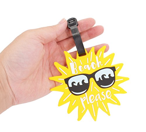 4 Pack Unique Luggage Tag Travel Suitcase Bag Summer Beach Series Identify Label with Loop (4 PCS) by OVOV - Thumbnail 3