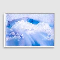 Framed Canvas Wall Art Watercolor Cloud Canvas Prints Home Artwork Decoration for Living Room,Bedroom - 16x24 inches