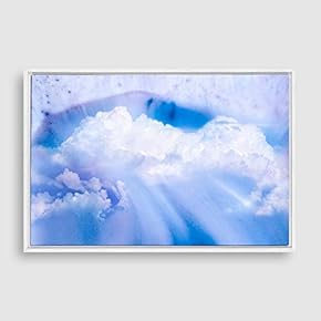 Framed Watercolor Cloud Home Artwork for Living Room Bedroom