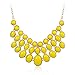 Jane Stone Fashion Necklace Yellow Bubble Beaded Necklace Bib Statement Necklace Bridesmaid Wedding Necklace (Fn0627-Yellow)